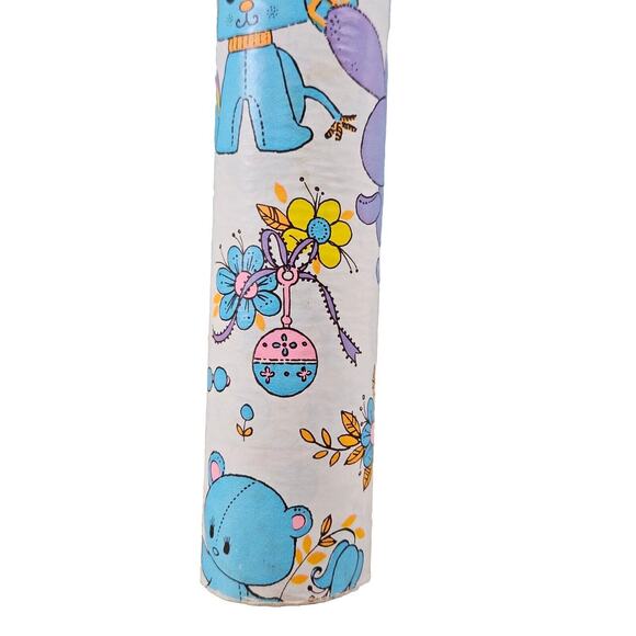 Baby Animals Gift Wrap Baby Shower Wrap Norcross (New Open Pk) Vintage Retro - Picture 7 of 11